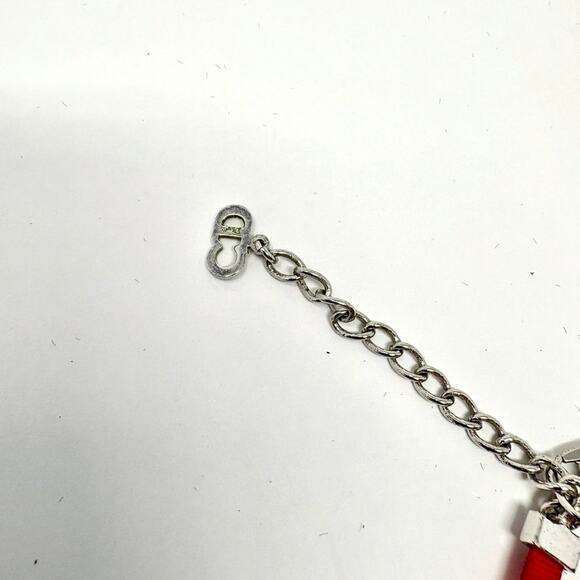 Dior Lucite Heart Logo Bracelet – Red Ribbon – 2004 Pre-Owned Y2K Edition no box - Picture 3 of 3